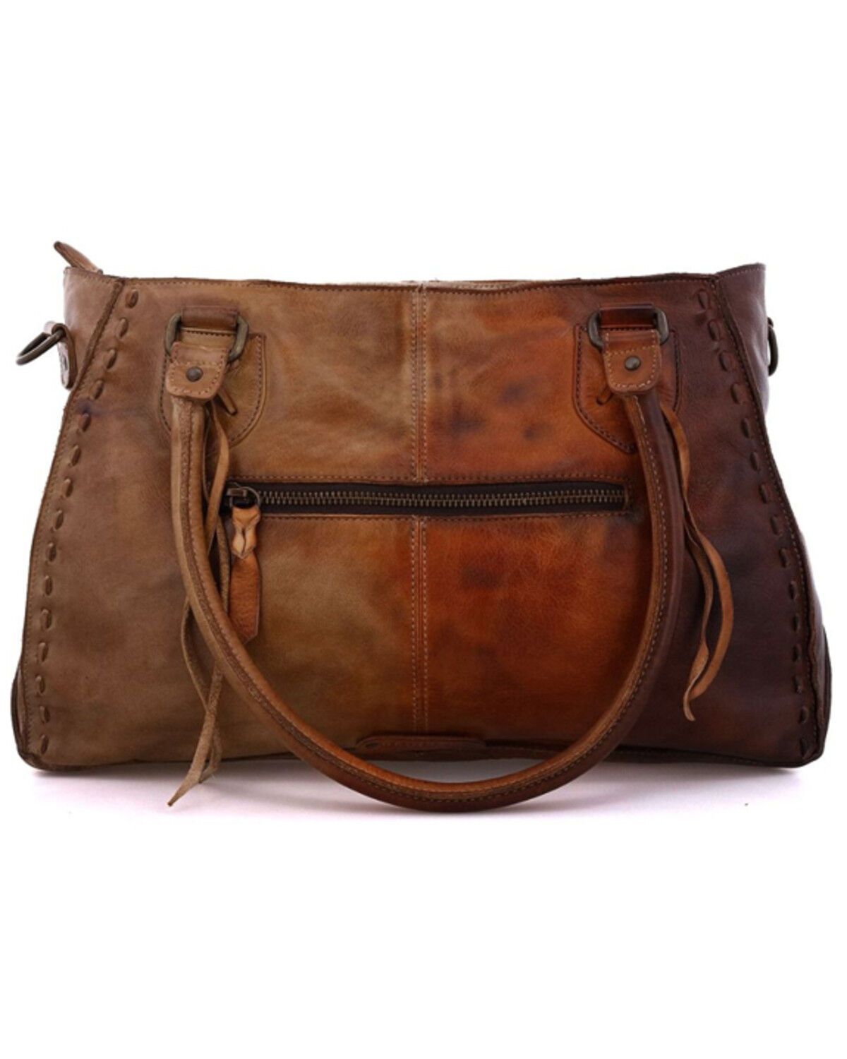 Image #2 - Bed Stu Women's Rockababy Tie Dye Leather Satchel Bag, Coffee, hi-res