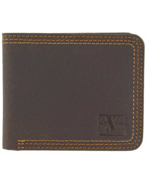Image #1 - Nocona Belt Co. Men's HD Xtreme Bifold Triple Stitch Wallet, Brown, hi-res