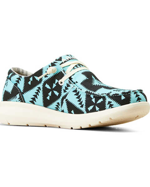 Ariat Women's Hilo Casual Shoes - Moc Toe , Blue, hi-res