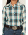 Image #3 - Roper Girls' Plaid Print Long Sleeve Snap Western Shirt, Brown, hi-res
