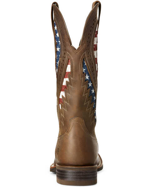 Image #3 - Ariat Men's VentTEK Western Performance Boots - Broad Square Toe, Brown, hi-res
