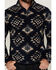 Image #3 - Cody James Men's Roy Southwestern Print 1/4 Snap Fleece Pullover, Navy, hi-res