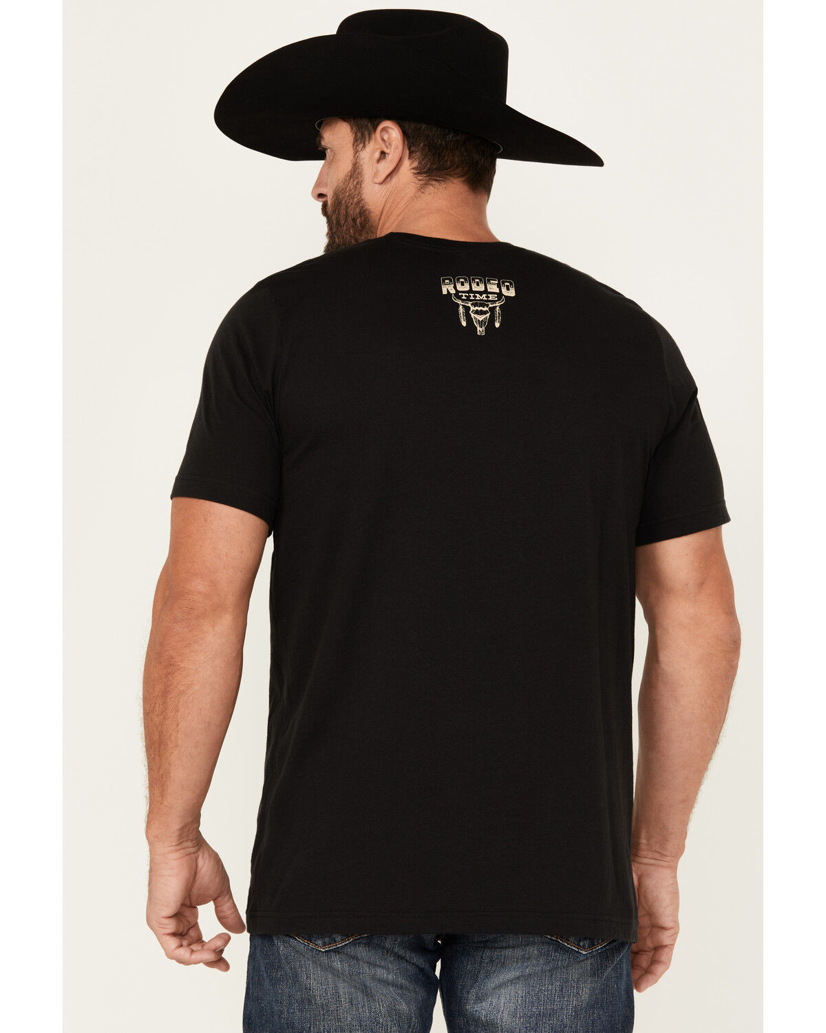 Image #4 - Rodeo Time Men's Just Ranchin' Short Sleeve Graphic T-Shirt, Black, hi-res