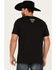 Image #4 - Rodeo Time Men's Just Ranchin' Short Sleeve Graphic T-Shirt, Black, hi-res