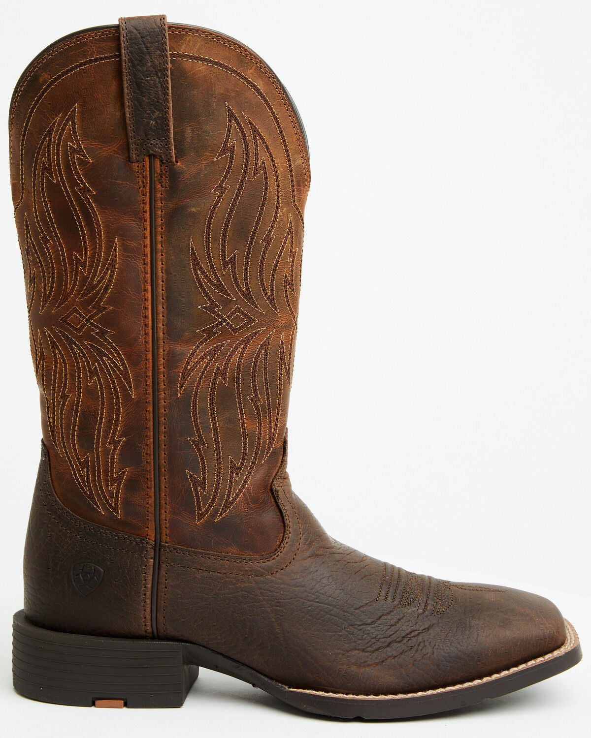 Image #2 - Ariat Men's Sport Rustler Performance Western Boots - Broad Square Toe, Brown, hi-res