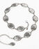 Tony Lama Antiqued Concho Link Hip Belt, Silver, hi-res