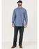 Image #2 - Hawx Men's Chambray Sun Protection Long Sleeve Button-Down Western Shirt - Big & Tall, Blue, hi-res