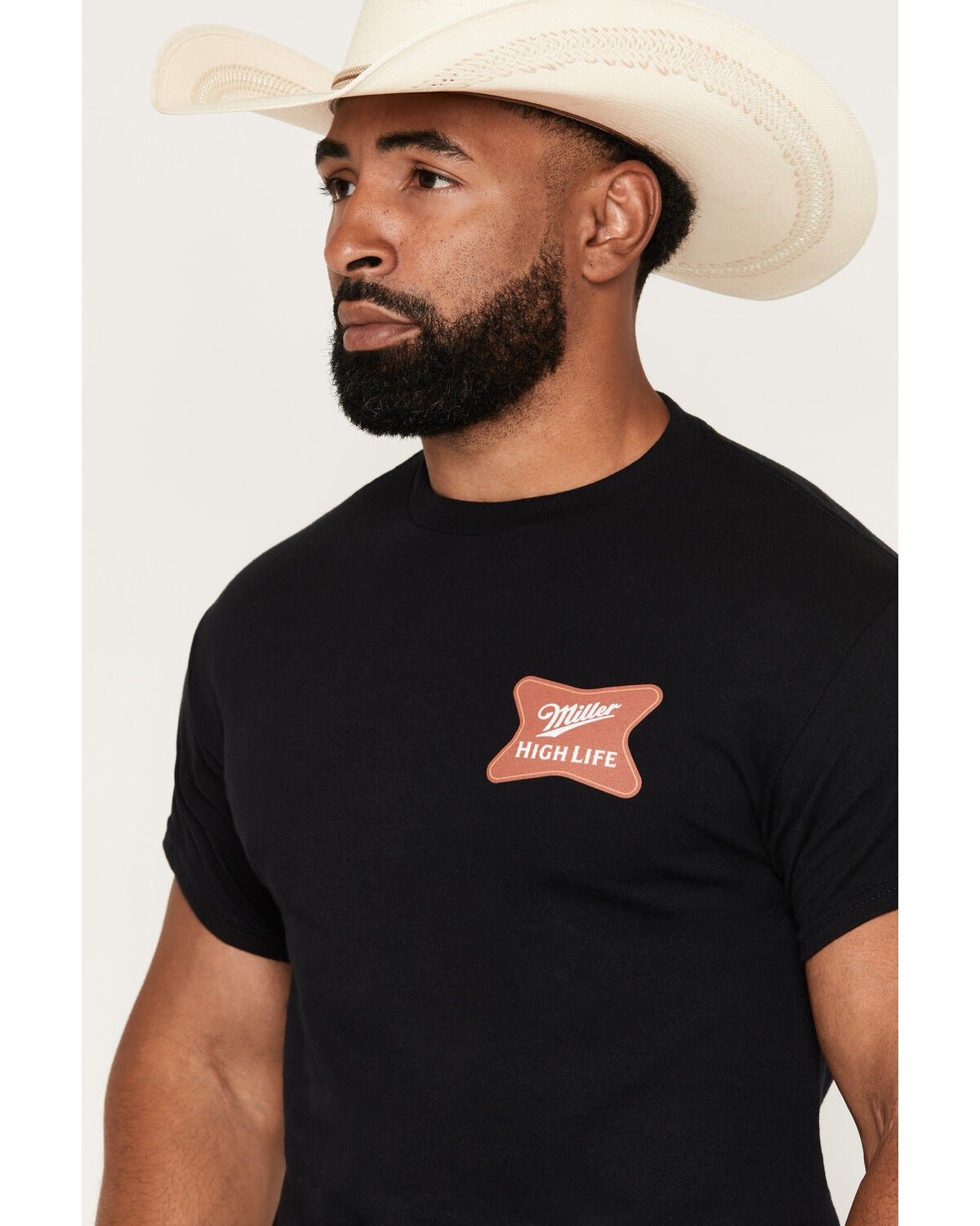 Image #4 - Miller Men's High Life Neon Billiard Short Sleeve Graphic T-Shirt, Black, hi-res
