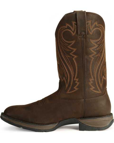 Image #3 - Durango Rebel Men's Pull On Western Performance Boots - Round Toe, Chocolate, hi-res