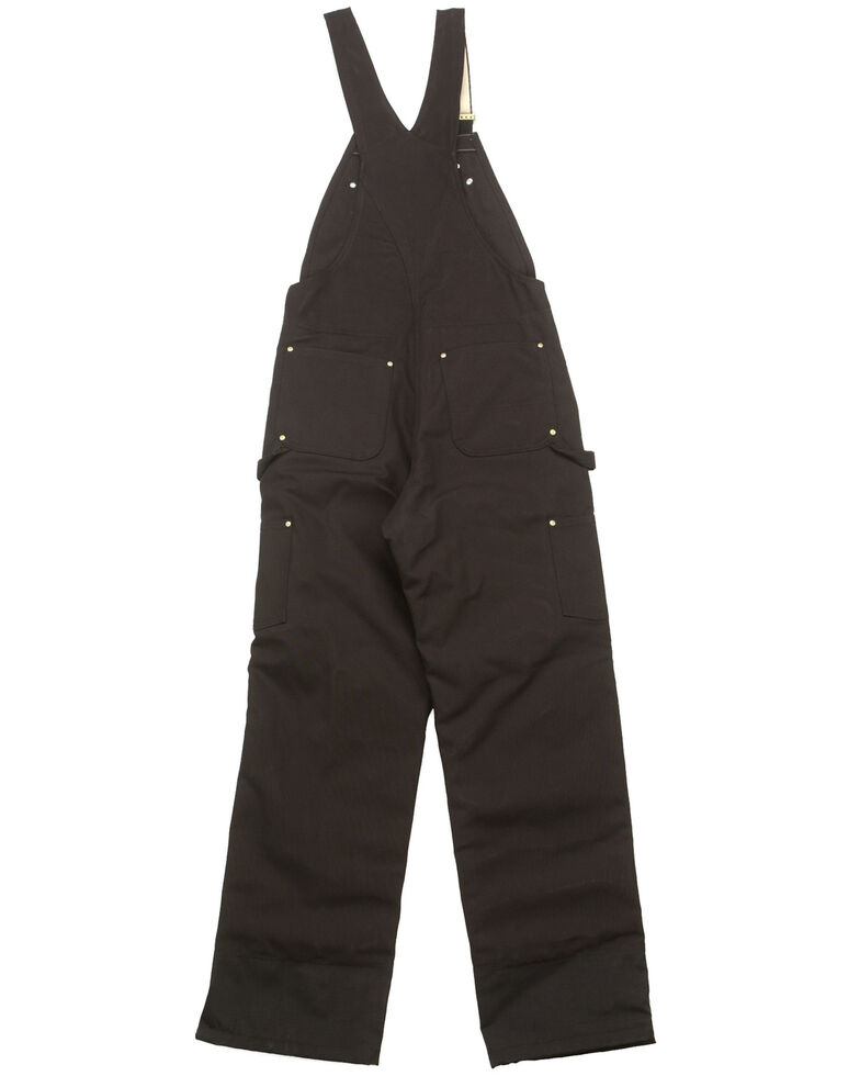Carhartt Quilt Lined Zip To Thigh Bib Overalls - Big & Tall, Black, hi-res