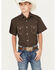 Image #1 - Rock & Roll Denim Boys' Medallion Vintage Short Sleeve Snap Western Shirt, Brown, hi-res