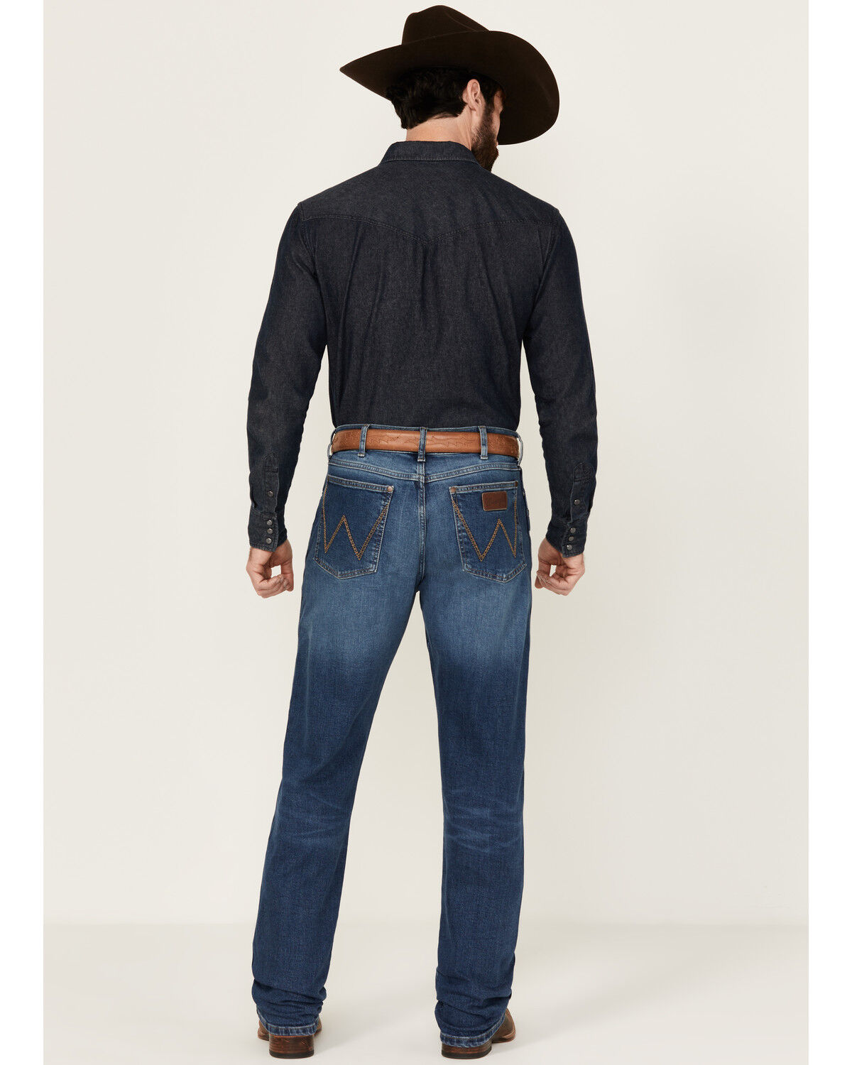 Image #3 - Wrangler Retro Men's Blakelee Medium Wash Slim Straight Stretch Denim Jeans, Medium Wash, hi-res
