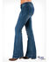 Cowgirl Tuff Women's Medium Wash Natural Waist Trousers, Blue, hi-res