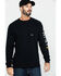 Image #1 - Ariat Men's Black Rebar Cotton Strong Graphic Long Sleeve Work Shirt - Big & Tall, , hi-res