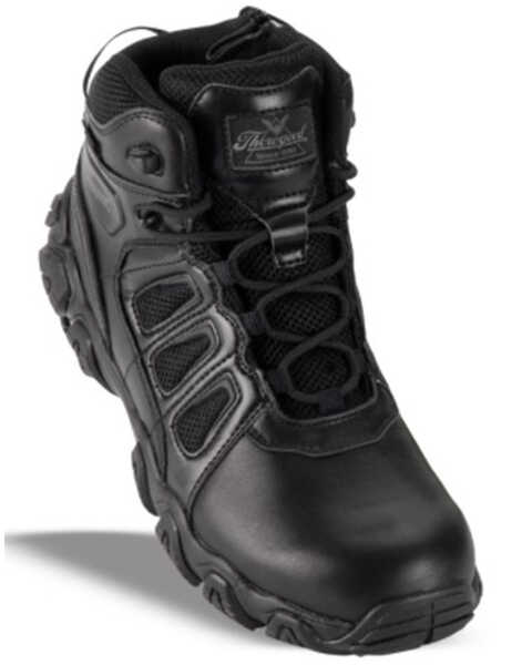 Image #1 - Thorogood Men's Crosstrex Waterproof Work Shoes - Soft Toe, Black, hi-res