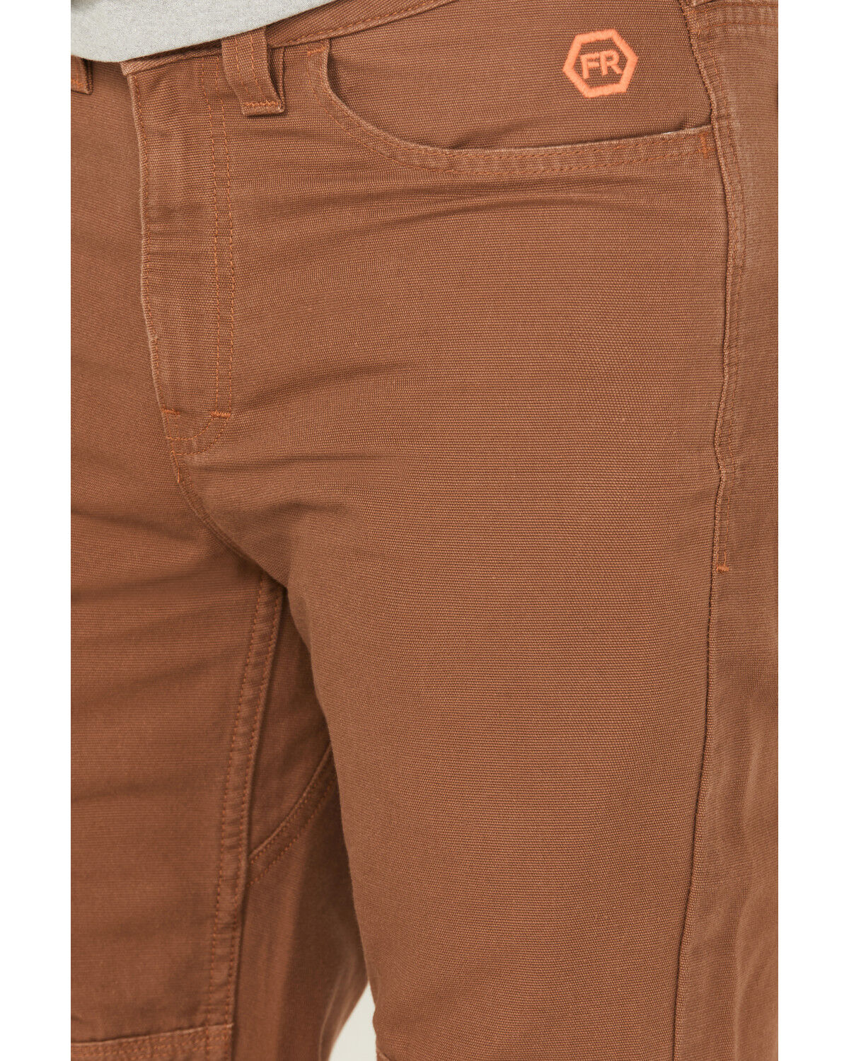 Image #2 - Hawx Men's FR Double Front Straight Canvas Pants, Medium Brown, hi-res