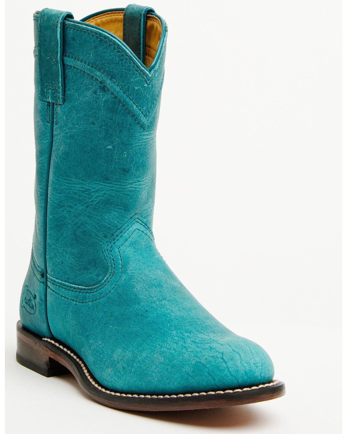 Justin Women's Holland Sky Roper Western Boots - Round Toe, Turquoise, hi-res