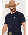 Image #2 - RANK 45&reg; Men's Belt Buckle Short Sleeve Graphic T-Shirt, Navy, hi-res