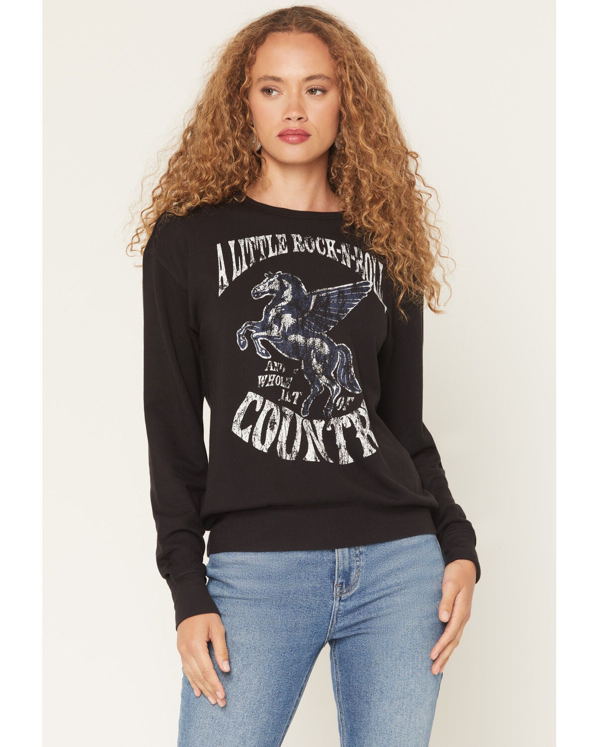 Idyllwind Women's Little Rock Lot of Country Pullover Sweatshirt, Black, hi-res