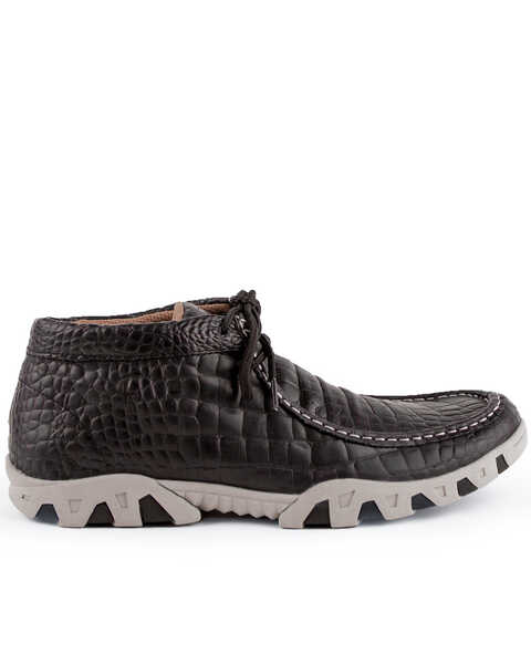 Image #2 - Ferrini Men's Croc Print Rogue Driving Shoes - Moc Toe, Black, hi-res