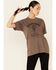 Ali Dee Women's Heather Brown Howdywood Graphic Short Sleeve Tee , Brown, hi-res