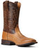 Image #1 - Ariat Men's Ranger Smooth Full Quill Ostrich Night Life Ultra Western Boot - Broad Square Toe , Brown, hi-res
