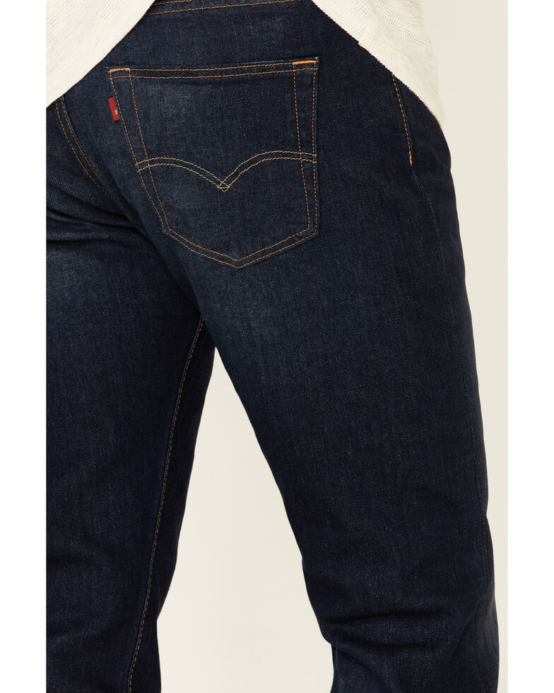 Levi's Men's Blue 501 Original Fit Anchor Stretch Straight Jeans ...