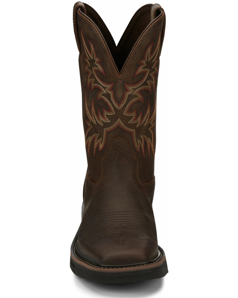 Justin Men's Driller Western Work Boots - Soft Toe, Tan, hi-res
