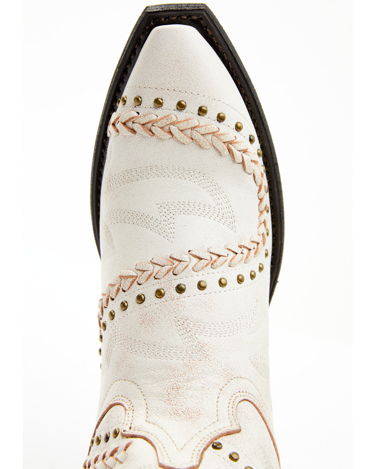 Image #6 - Laredo Women's Bone Embellished Booties - Snip Toe, Off White, hi-res