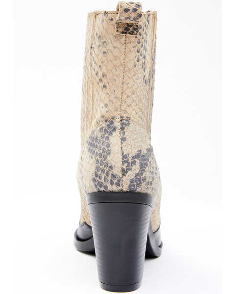 Dan Post Women's Snake Print Fashion Booties - Pointed Toe, Black, hi-res