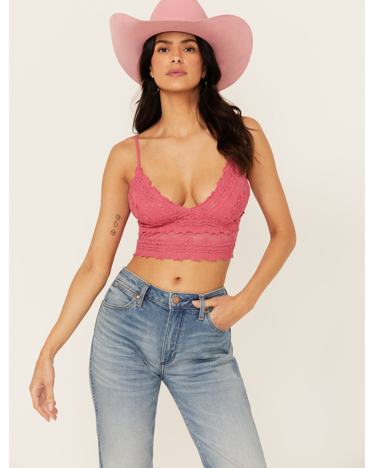 Image #1 - Free People Women's Amina Bralette, Pink, hi-res