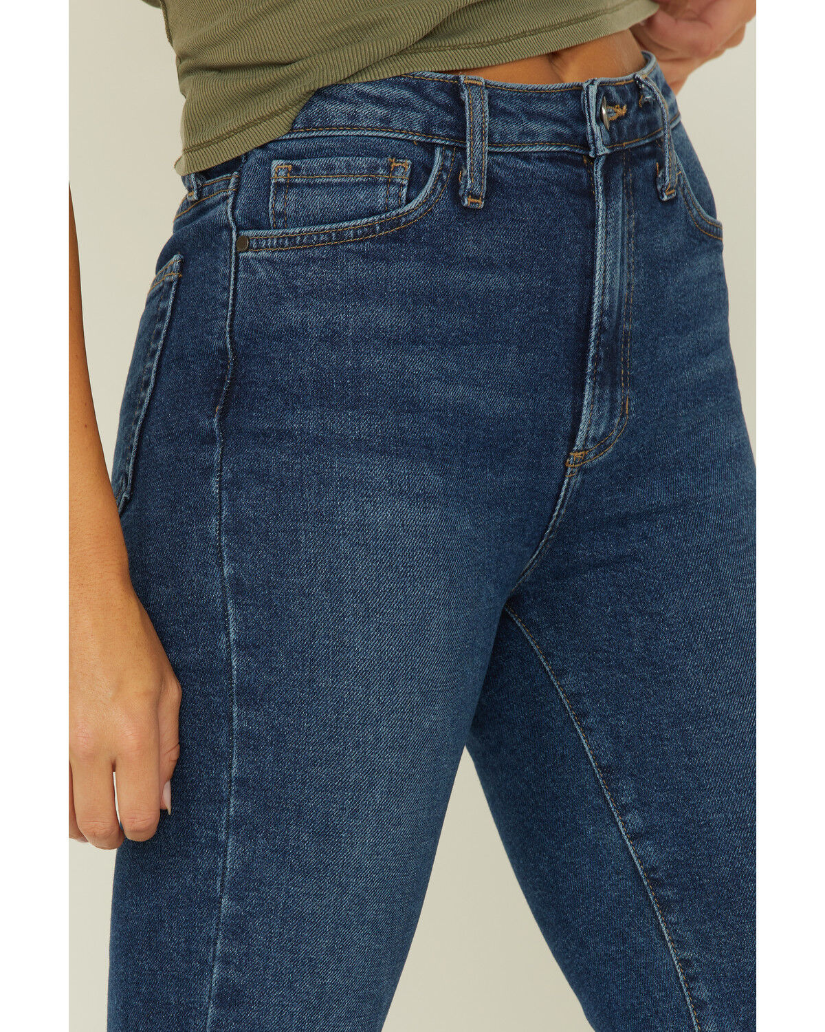 Image #2 - Just Black Denim Dark Wash Kick Flare Jeans, Dark Wash, hi-res