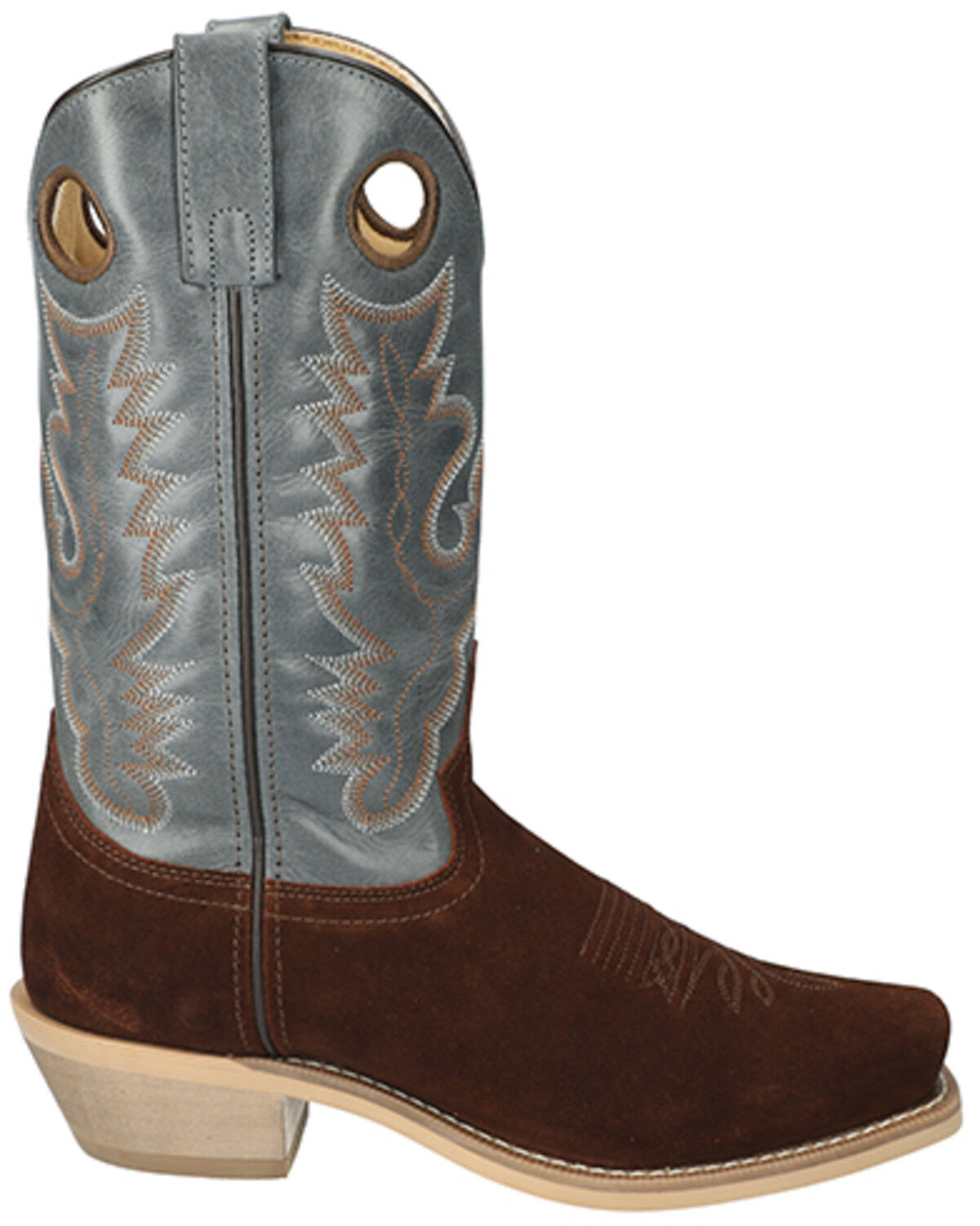 Image #2 - Smoky Mountain Men's Santa Fe Performance Western Boots - Square Toe, Dark Brown, hi-res