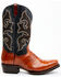 Image #2 - Dan Post Men's Eel Exotic Western Boots - Square Toe , Brown, hi-res