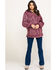 Katydid Women's Wine Sherpa 1/2 Zip Pullover, Burgundy, hi-res