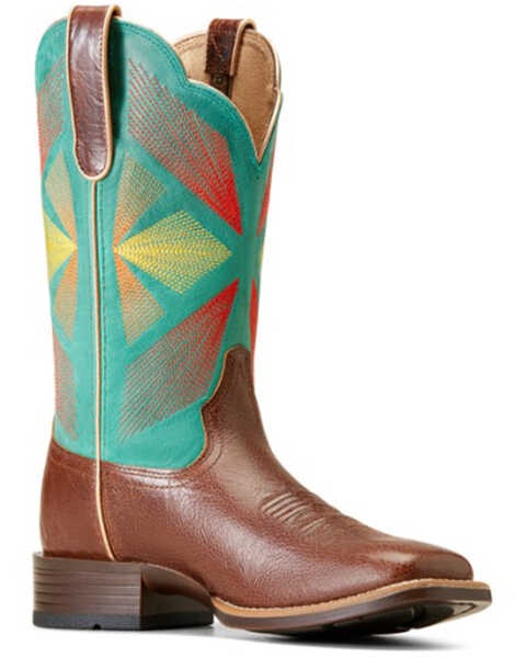 Ariat Women's Oak Grove Western Boots - Broad Square Toe , Brown, hi-res