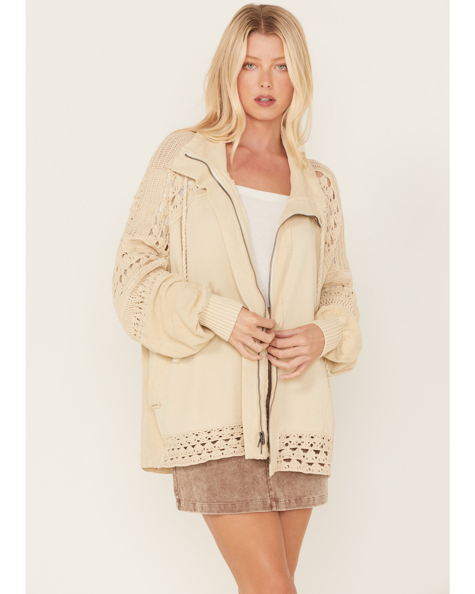 Free People Women s Dune Bug Crochet Cardigan Country Outfitter