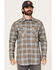 Image #1 - Wrangler Men's FR Plaid Print Long Sleeve Snap Work Shirt, Grey, hi-res