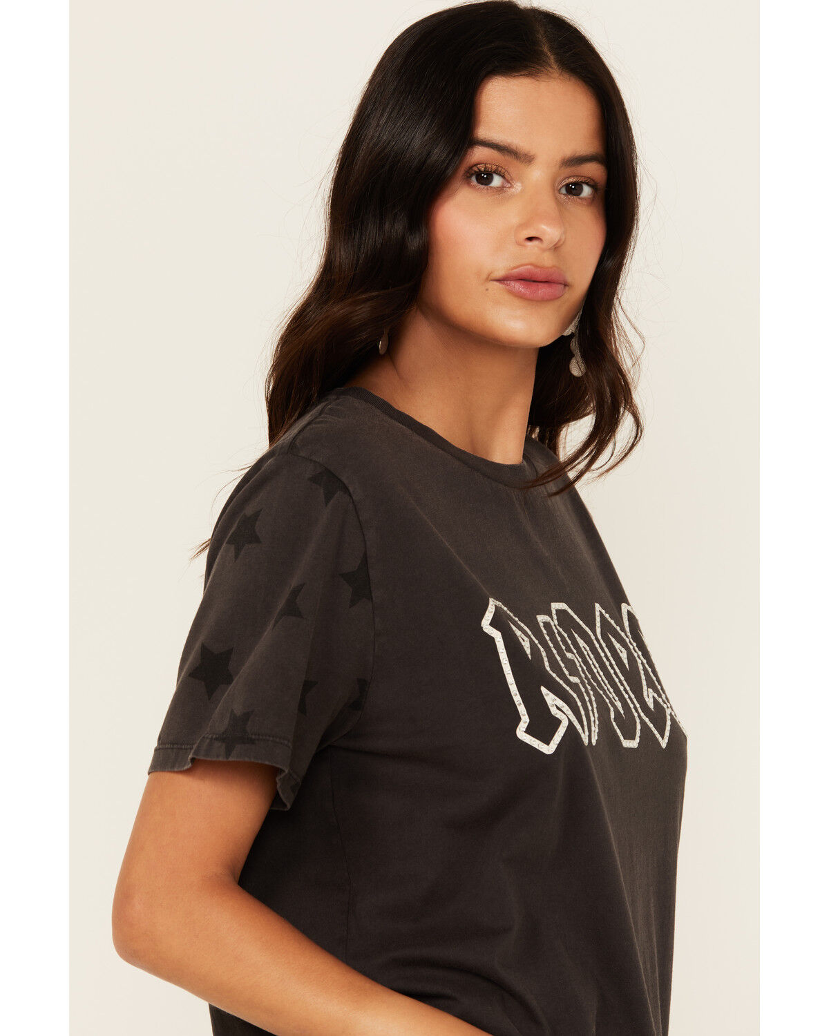 Image #2 - Rock & Roll Denim Women's Rodeo Short Sleeve Graphic Tee, Black, hi-res