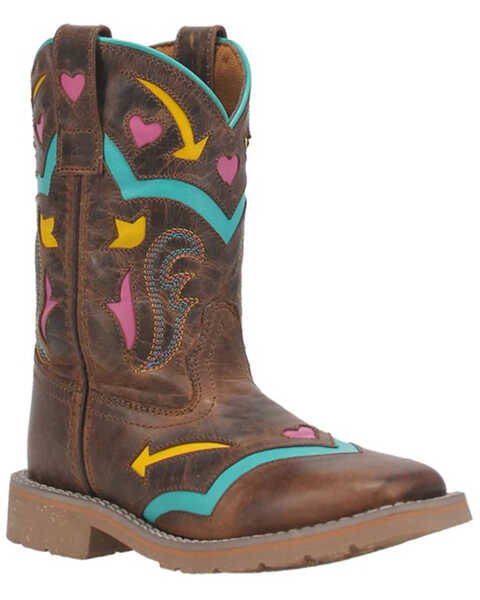 Dan Post Toddler Girls' Seneca Western Boots - Broad Square Toe, Brown, hi-res
