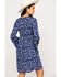 Image #2 - Roper Women's Floral Print Mini Dress, Blue, hi-res