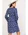 Image #2 - Roper Women's Navy Floral Print Dress, Blue, hi-res