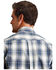Image #2 - Stetson Men's Plaid Print Long Sleeve Button-Down Western Shirt, Dark Blue, hi-res