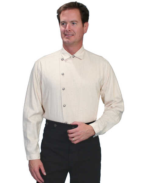 Rangewear by Scully Osnaburg Button Shirt - Big and Tall, Natural, hi-res
