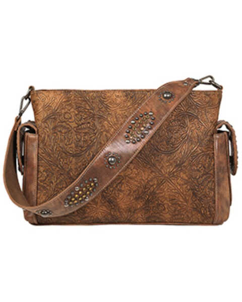 Image #1 - Nocona Women's Ophelia Concealed Carry Satchel Handbag , Brown, hi-res