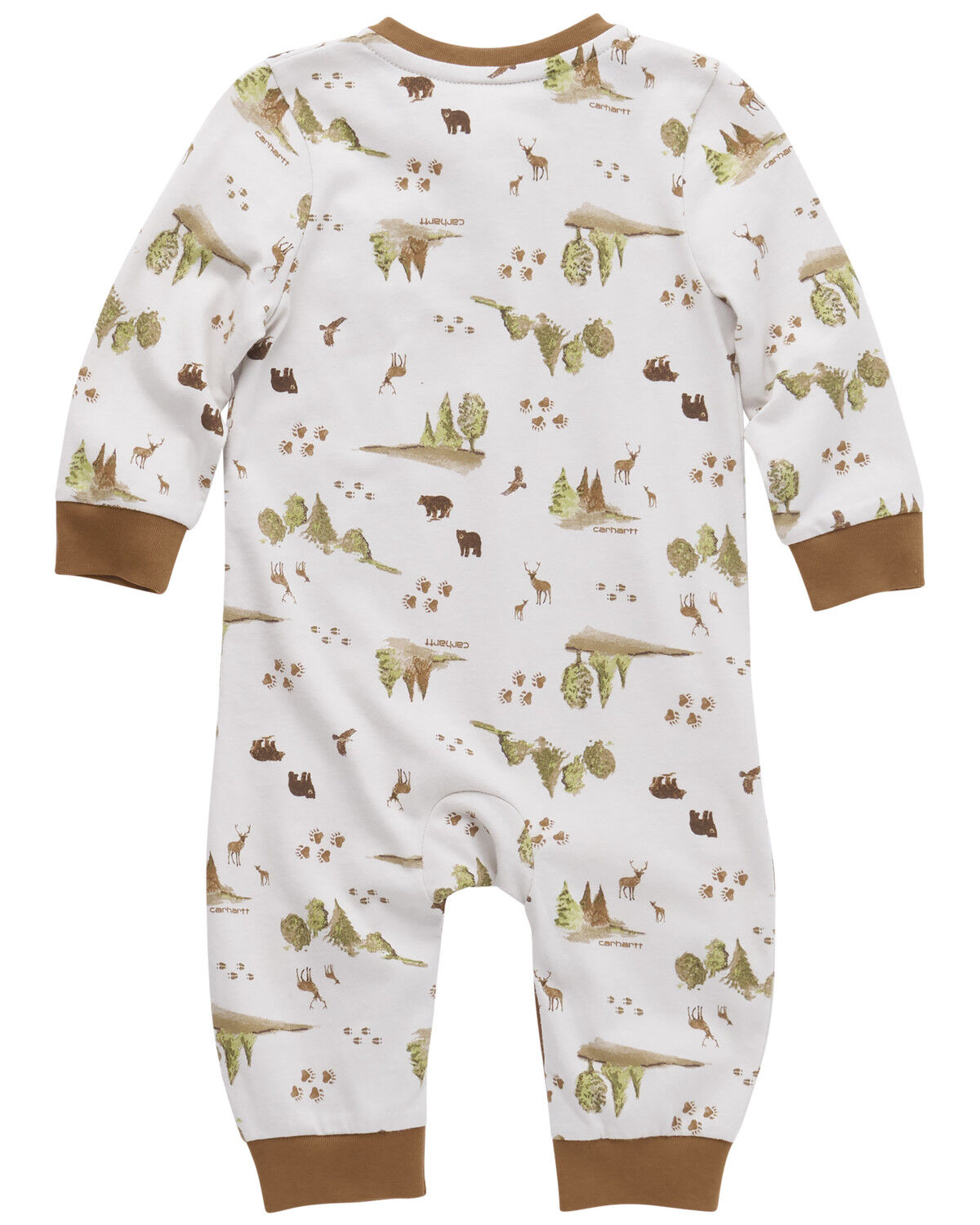 Image #2 - Carhartt Infant Boys' Tree Print Long Sleeve Onesie, Cream, hi-res