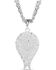 Montana Silversmiths Women's Buffalo Spirit Feather Necklace, Silver, hi-res