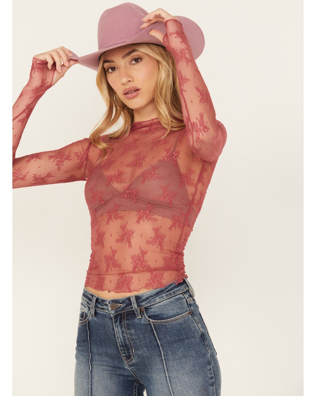 Free People Women's Lady Lux Layering Top, Rose, hi-res