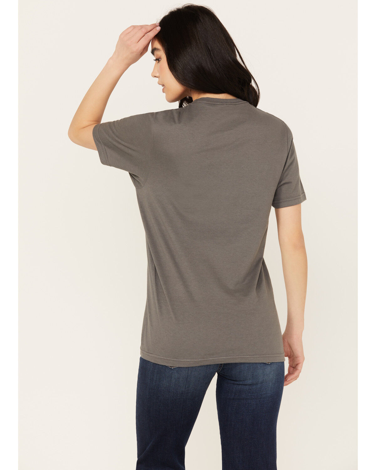 Image #4 - Bohemian Cowgirl Women's Don't Mess With Texas Lone Star Short Sleeve Graphic Tee, Grey, hi-res