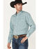 Image #2 - Cinch Men's Floral Print Long Sleeve Button-Down Western Shirt , White, hi-res